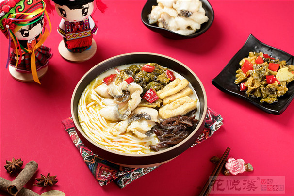正宗的“貴州味”，肉香，筋糯，米線滑，湯鮮！——花悅溪